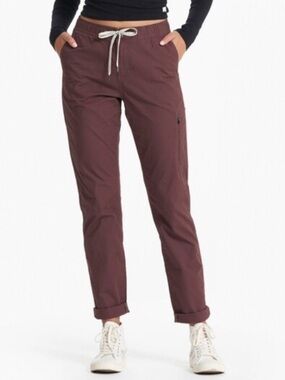 Vuori Ripstop Climber Pants in Deep Burgundy Plum Brown